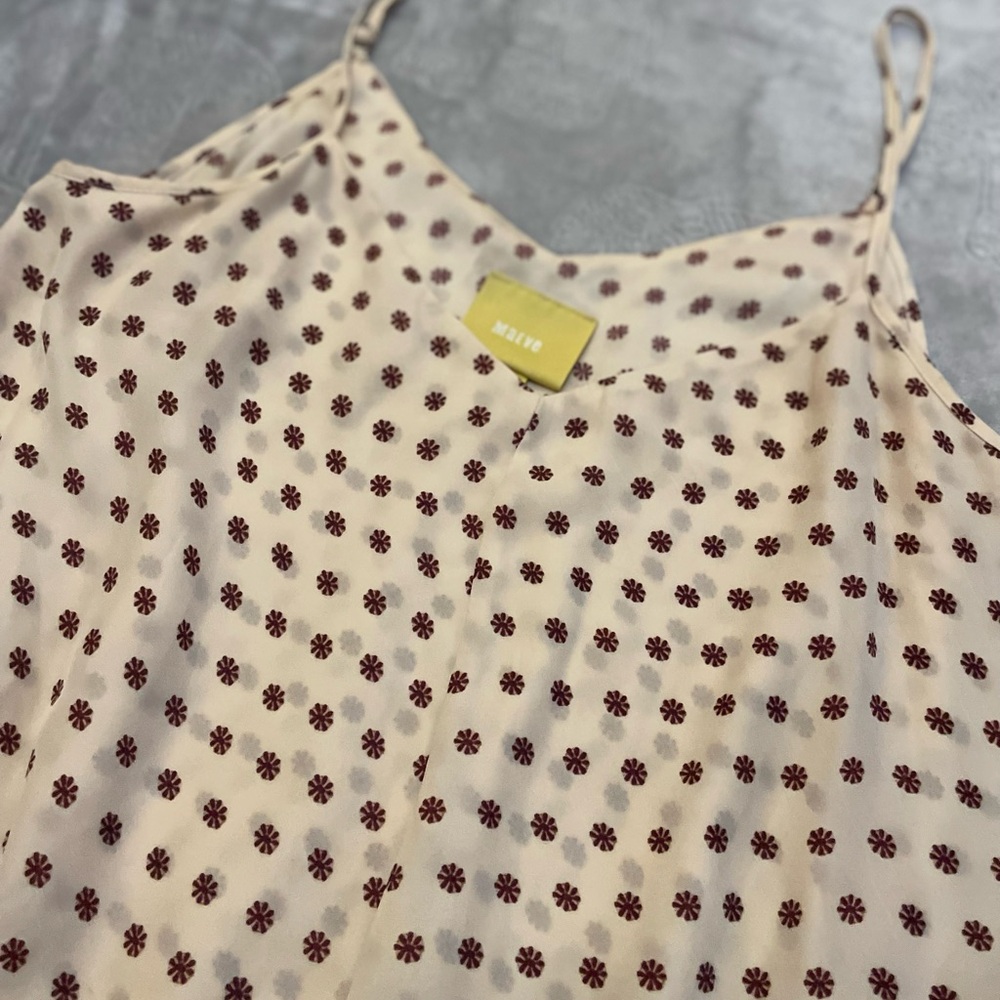 Anthropologie Floral Ruffle‎ Bottom Blouse